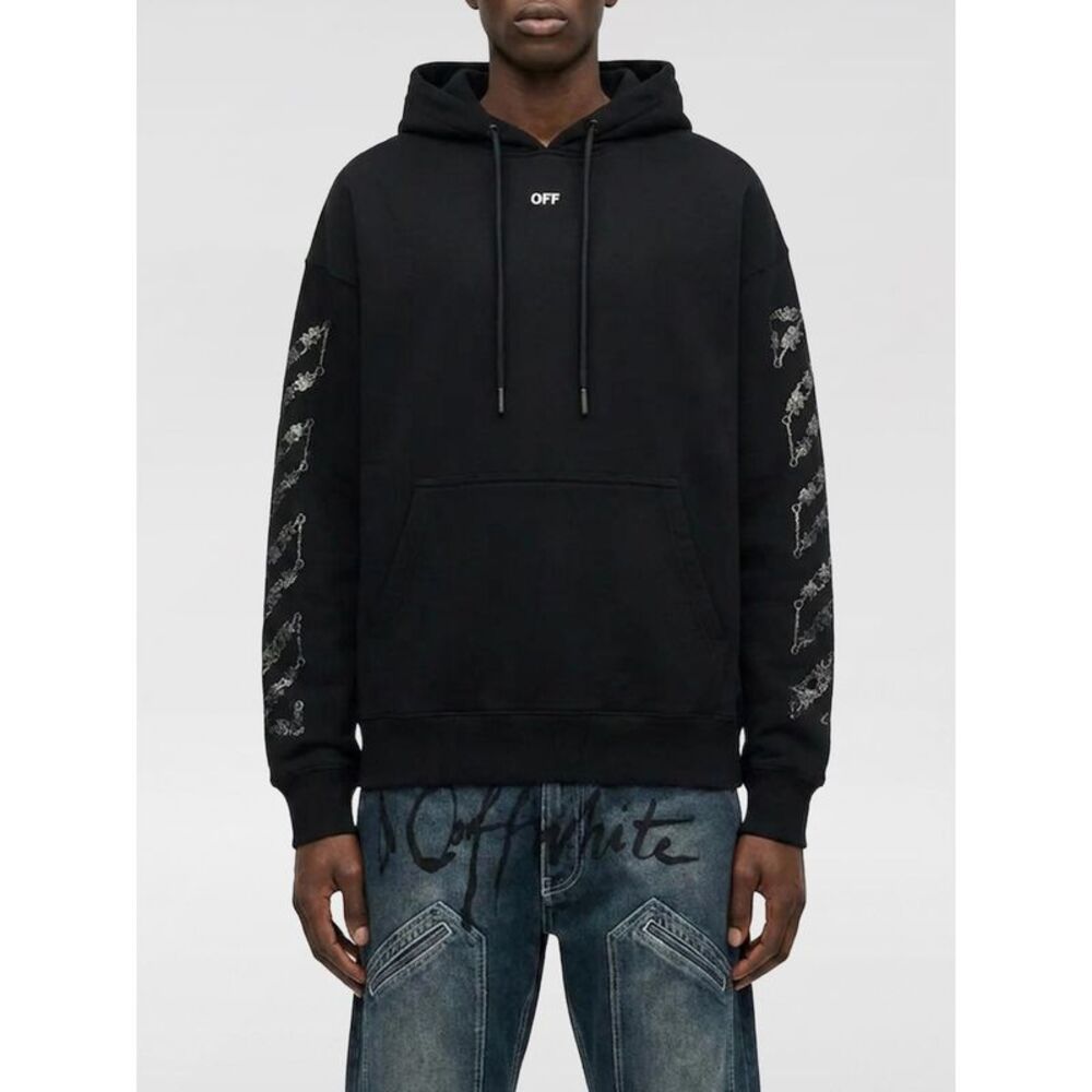 Off-White Men Off-White Arrow Cotton Hoodie